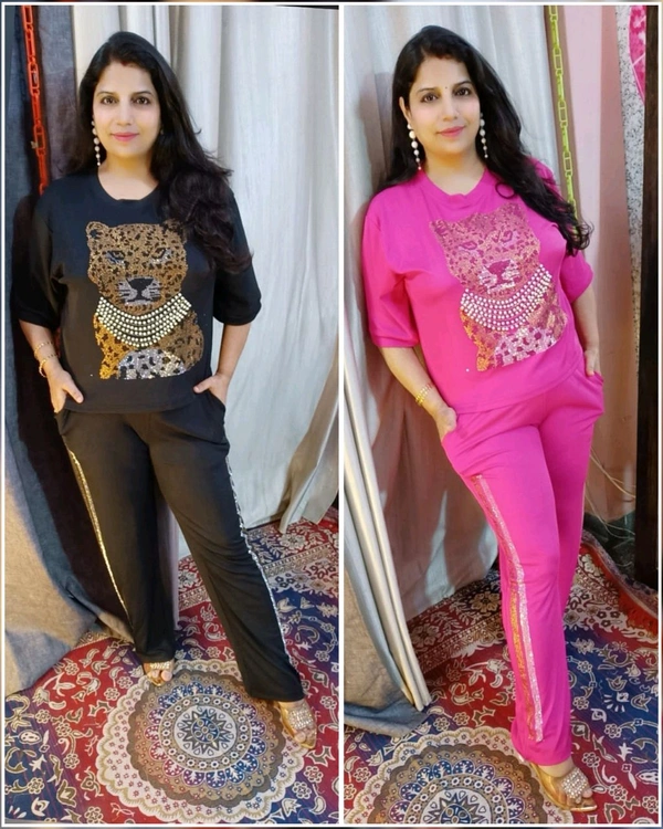 KD18  5680 Beautiful cord set Imported Stretchable 
Both side pocket  - Black, 42