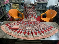 LCW 5681 *New lounch Cotton Print Flair Anarkali Suit  With Handwork  - Maroon, XL-42
