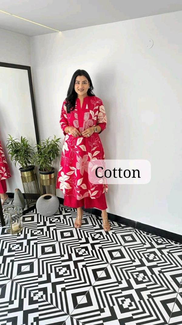 LCW 5684 *New lounch amazing Stylish  kurti pant set 
Very comfortable  and classy - pink, M-38