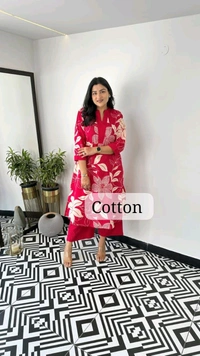 LCW 5684 *New lounch amazing Stylish  kurti pant set 
Very comfortable  and classy - pink, M-38