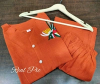 LCW 5685 Premium cotton Slub top with beautiful colours Cord Set Palazzo With Pocket  - S-36