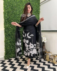 LCW 5692 *Cotton kurti with digital print with pant and Chanderi printed dupatta  - M-38