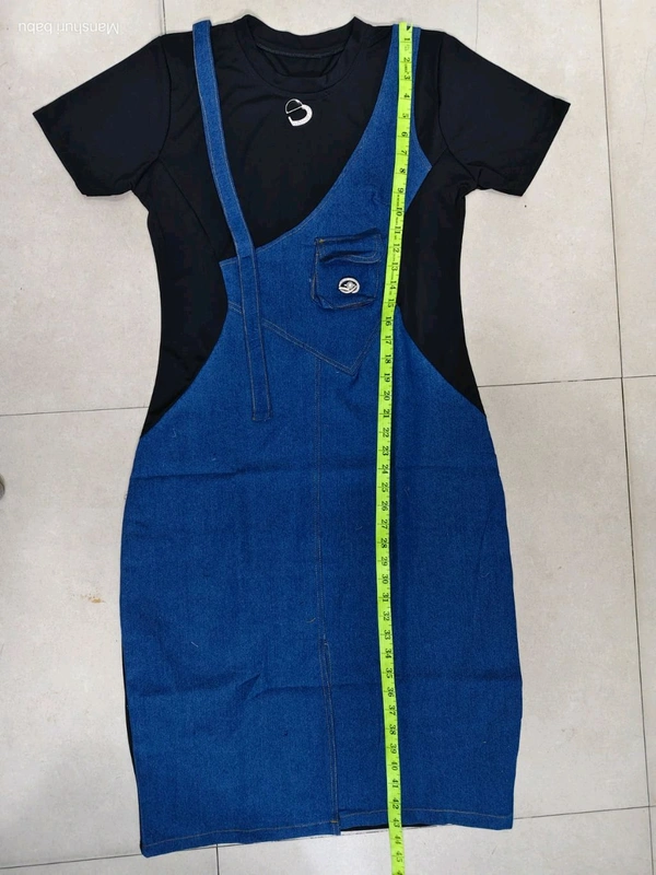 KD18  5697 Just wow denim dress. everyone can wear Fabric denim  - 38