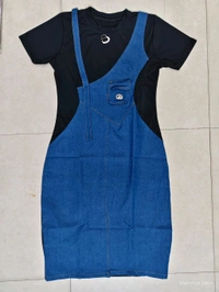 KD18  5697 Just wow denim dress. everyone can wear Fabric denim  - 38