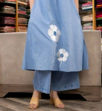 LCW 5698 *New Cotton kurta Pant  full embroidery Work With Side pocket  - L-40