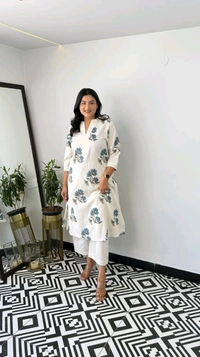 LCW 5703 *New  Floral Fine Pure cotton kurti pant set
Very Classy Designe Look

 - L-40