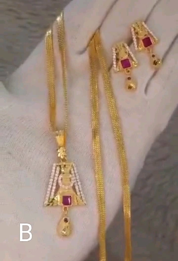 LCW 5710 one gram gold pendant set - C