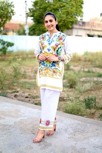 LCW 5712 Get ready for Cotton Lilan cord set*: CottonLilan  Digital Print on allover cord set* 
 - M-38