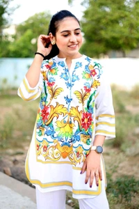 LCW 5712 Get ready for Cotton Lilan cord set*: CottonLilan  Digital Print on allover cord set* 
 - M-38