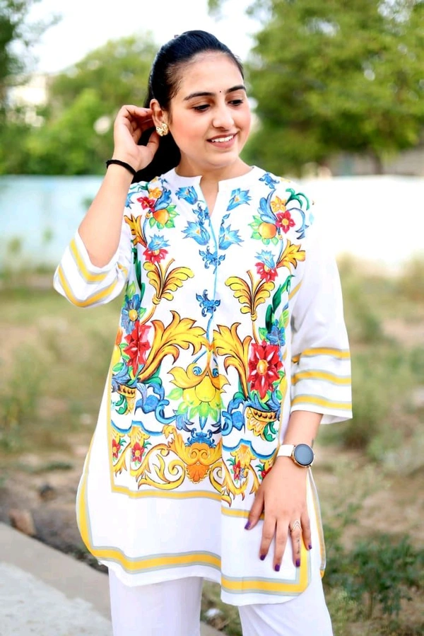 LCW 5712 Get ready for Cotton Lilan cord set*: CottonLilan  Digital Print on allover cord set* 
 - M-38