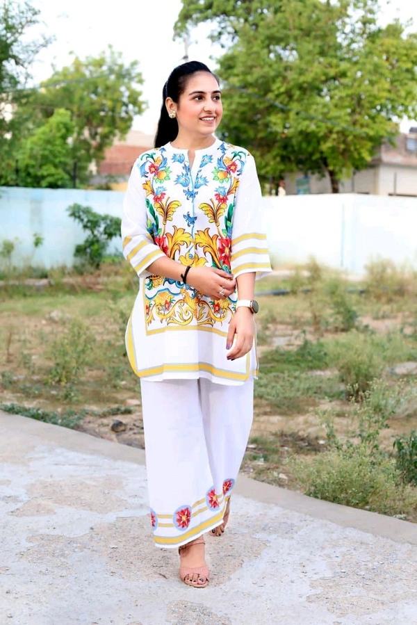 LCW 5712 Get ready for Cotton Lilan cord set*: CottonLilan  Digital Print on allover cord set* 
 - XL-42