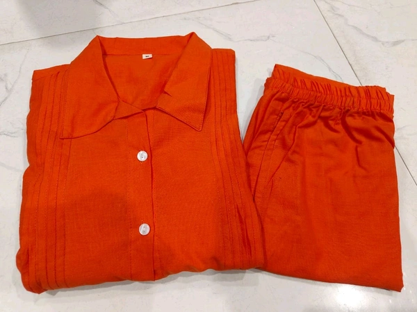 LCW 5713 New look Pure Cotton  Embroidered Cord Set With Side Pocket  - L-40