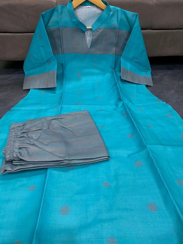 DSS 5713 New Daily Wear Cotton Slub Kurti Pent Set - L-40