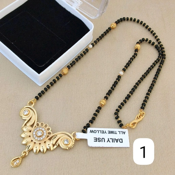 VMC Beautifully Premium Quality One Gram Gold Forming Manglesutra .. - 1