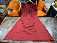 LCW 5720 Embroidery Cotton  aari work special cord-set - Maroon, M-38