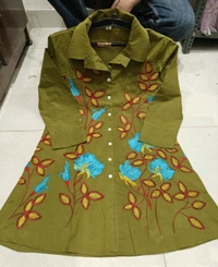LCW 5738 New  Premium Cotton  Cord Set! With Beautiful Embroidery Work  - Green, 2XL-44