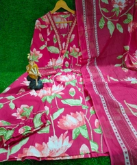 LCW 5748 New Heavy Cotton  Alia cut  kurta Duptta  set Less Work  with new style... - pink, M-38