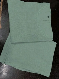 LCW 5754 Beautiful Embriodery on colar nd also kurta
Pure  Cotton Slub  work kurti  with  plazo  - green, L-40