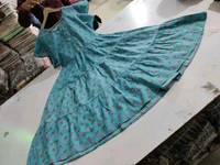 LCW 5763 nee look  stylish and walk in comfort  - middi Gown with  puff sleeves* - light blue, 2XL-44