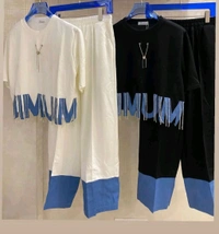 KD18  5768 *Imported Korean Stretchable  Co.ord set - Black, XL-42
