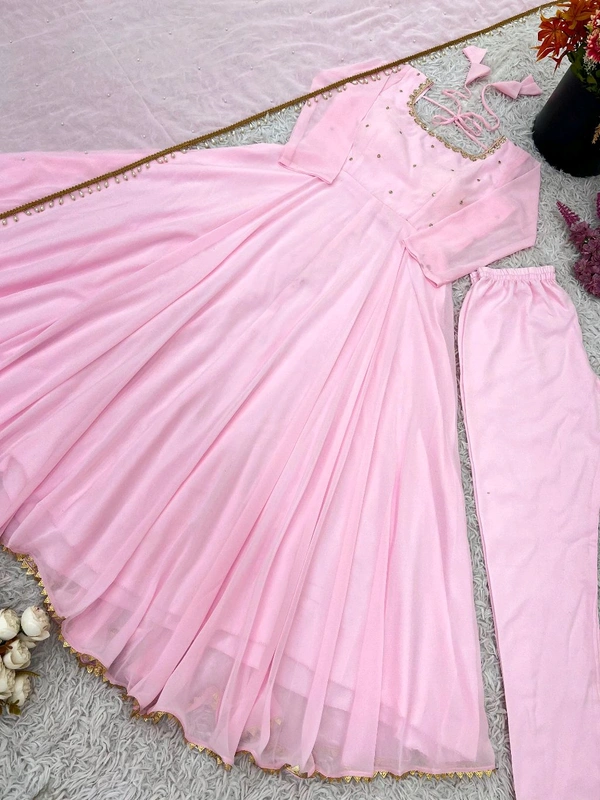 DSS 5772 *Presenting New Designer Collection In Faux Georgette With Embroidery Sequence Work Gown  - 2XL-44