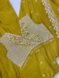 DSS 5780 *TRENDING  WEAR THREE PIECE BLOUSE,SKIRT AND SHRUGE WITH SEQUANCE EMBROIDERY WORK - XL-42