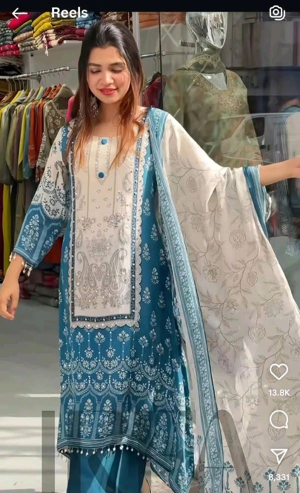 DSS 5786 New Stylish Stunning Berry Silk Kurti Pant Dupatta Set With Hand Mirror Work  - M-38
