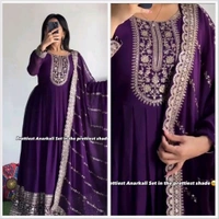 DSS 5790 *New Designer Party Fox Georgette Gown & Dupatta Set With Sequnce Embroidery Work - L-40