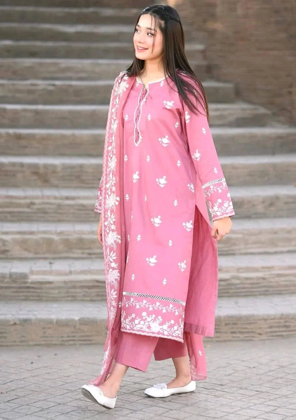 DSS 5791 New Chanderi Silk Suit Which Is Beautifully Crafted & Decorated With Heavy  Cotton Embroidery  - L-40