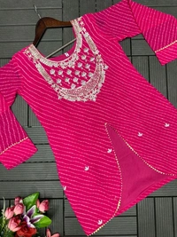 DSS 5792  New Party Look Heavy  Georgette  Top , Lehengha With Dupatta Embroidery Work With Border Lace - Rose pink, XL-42