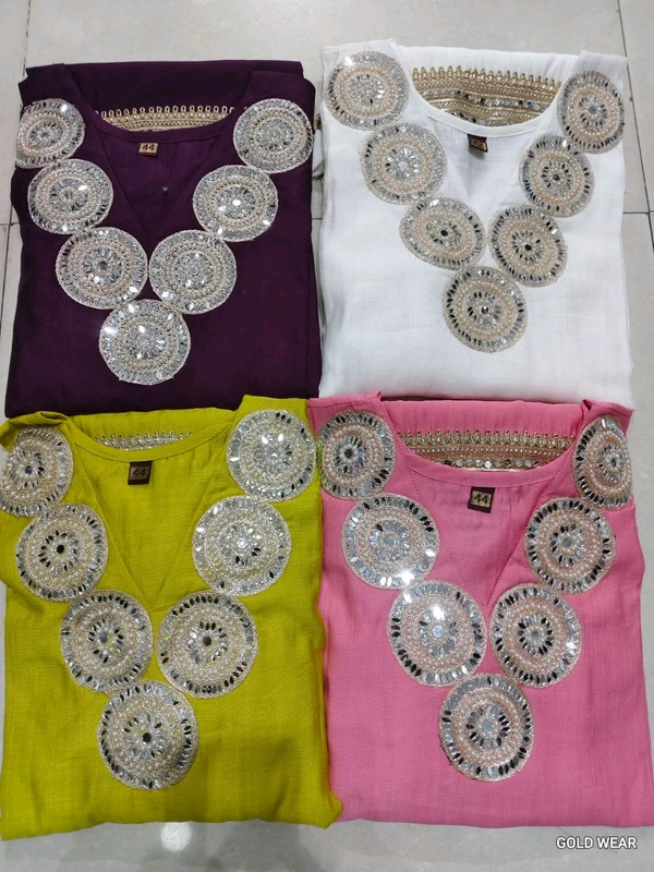 LCW 5794 Most demanding Vichitra Silk  cord set With Potli - White, 2XL-44