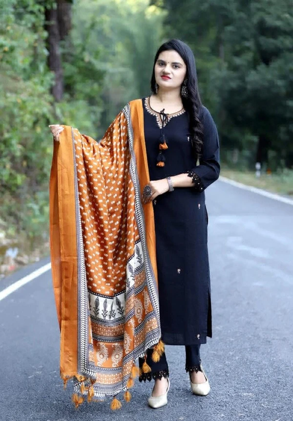 KDJ 2905 Premium Khadi Cotton Kurti - L-40