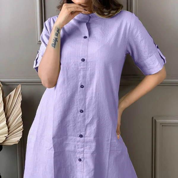 KDG 2194 Premium Katha Cotton Set With One Side Pocket - Electric Violet, L-40