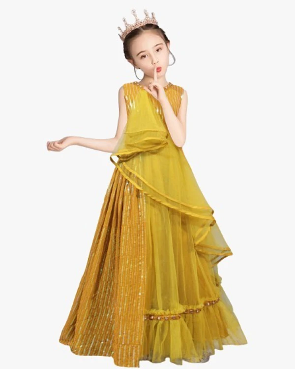 ARM HARRY CHILDREN GOWN - GOLD YELOW, 6 To 7