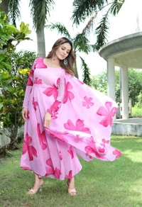 Georget Fabric Kurti & Duppata - XL-42