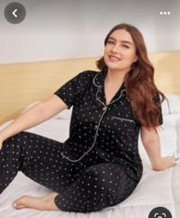 WWST Women Night Suit - Black, L-40