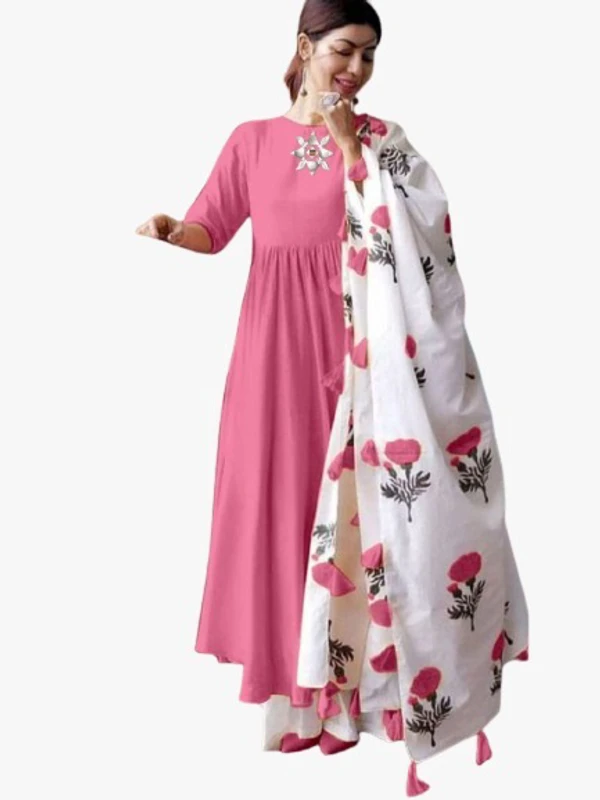 ARYM SHIPRA PAIR SETKURATI-PLAZZO-DUPATTA - Pink, M-38