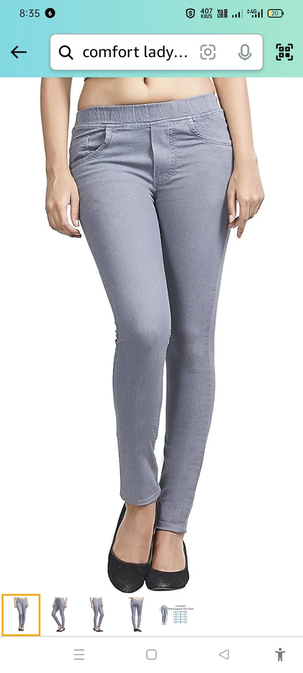 Comfort Lady DENIM Jegging (GREY) - 2XL