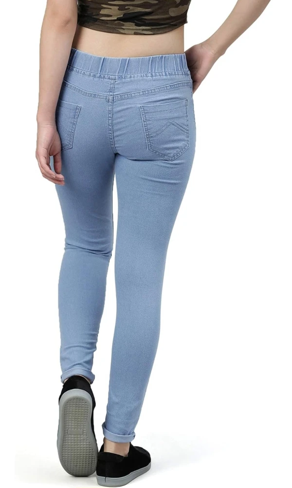 Comfort Lady DENIM Jegging (LIGHT BLUE)) - L, light Blue