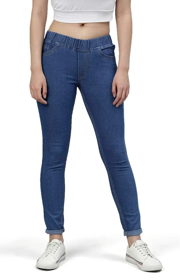 Comfort Lady DENIM Jegging (Medium BLUE)) - 2XL