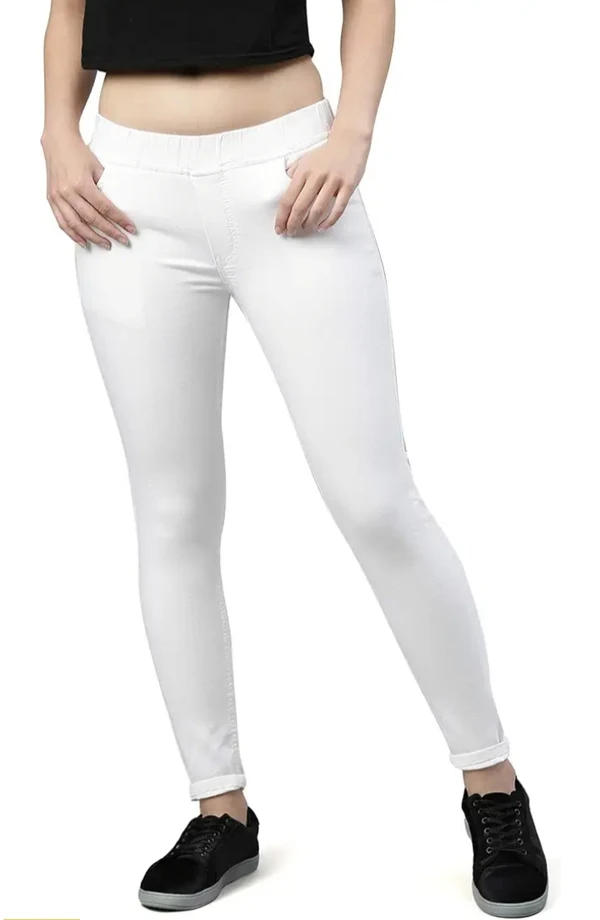 Comfort Lady DENIM Jegging (WHITE) - L