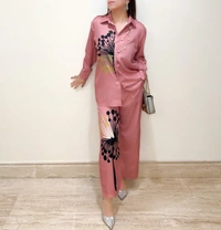 KD18 2183 Side Flower Cordset - Light Pink, L-40