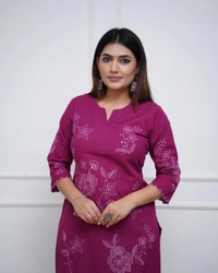 KDJ 1052 Mustered Polka Design Dress - 3XL-46
