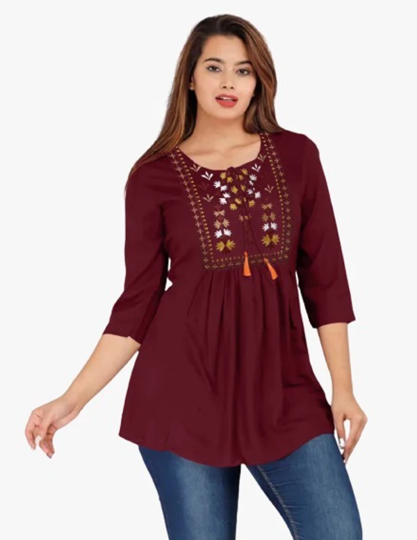 ARM DARVI TOP - Maroon, 2XL-44