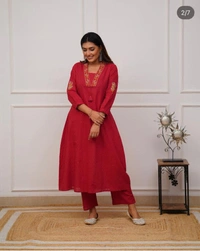 KDj  STRAIGHT KURTI WITH PANT - 2XL-44