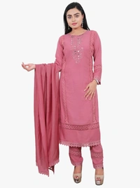ARM 435 Designer Kurti Set - 42-XL, Tickle Me Pink