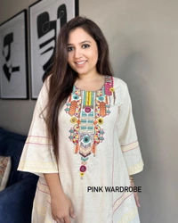 KDJ Embroidery Kurta Set - L-40