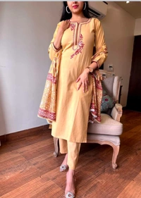 KDJ 3538 Cotton Kurta Set - L-40