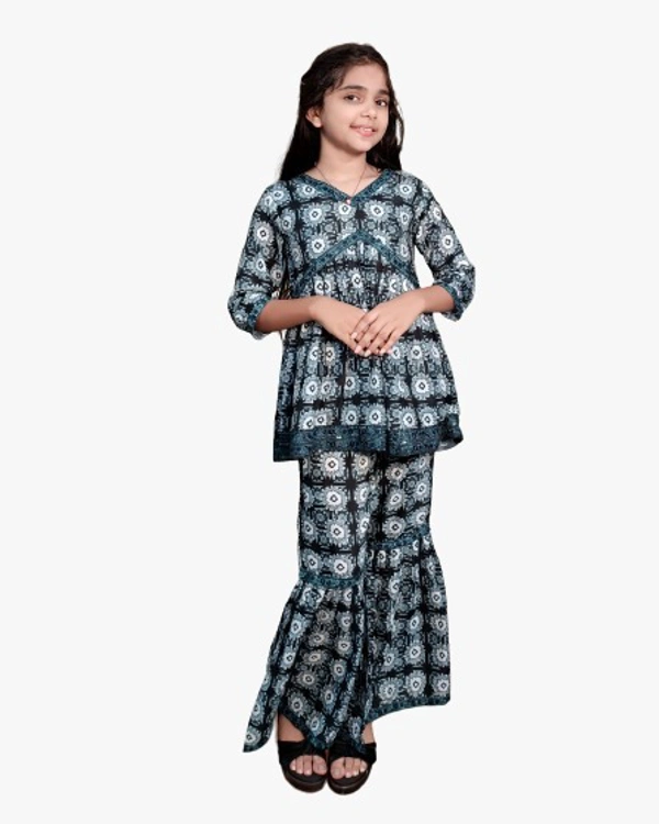 ARM JHAPPI SHARARA PAIR - 24, Wild Watermelon