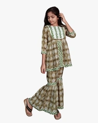 ARM JHAPPI SHARARA PAIR - 24, Wild Watermelon